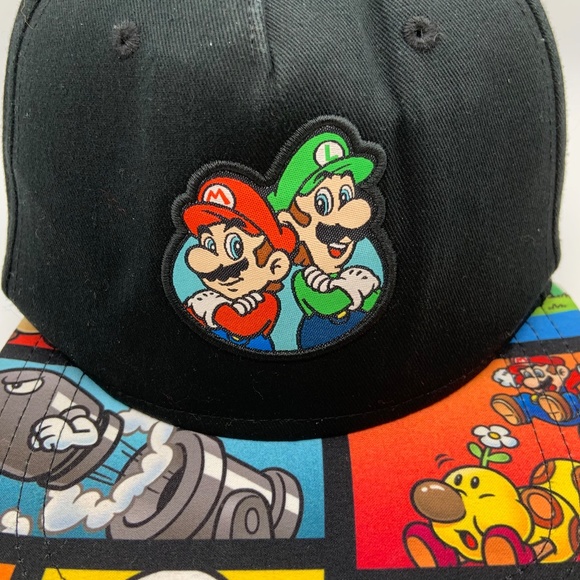 Nintendo Super Mario Youth Mario and Luigi Characters Snapback Hat - Picture 2 of 10